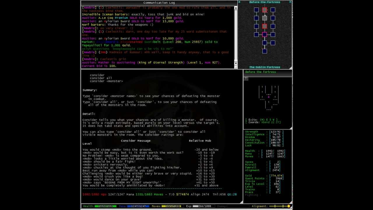 Commands - Looking at the lastkill and consider commands in Aardwolf ...