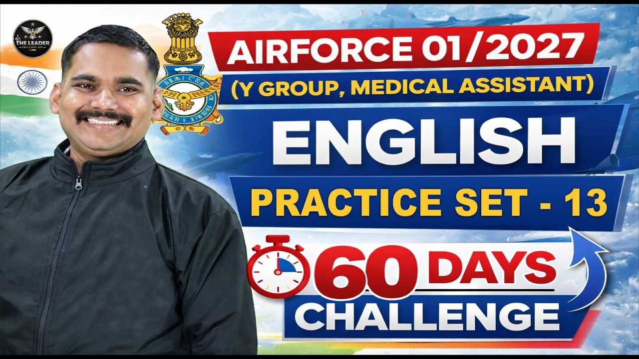 AIRFORCE X &Y Group 01/2027 | Medical Assistant English Practice Class |By Satydev Sir 