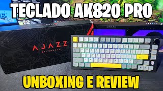TECLADO AK820 PRO! COM KNOB, TELINHA, SEM FIO E SOFTWARE! UNBOXING E REVIEW screenshot 4