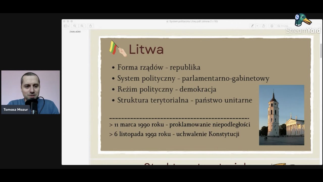 WOS. Litwa. System polityczny i struktura terytorialna. - YouTube