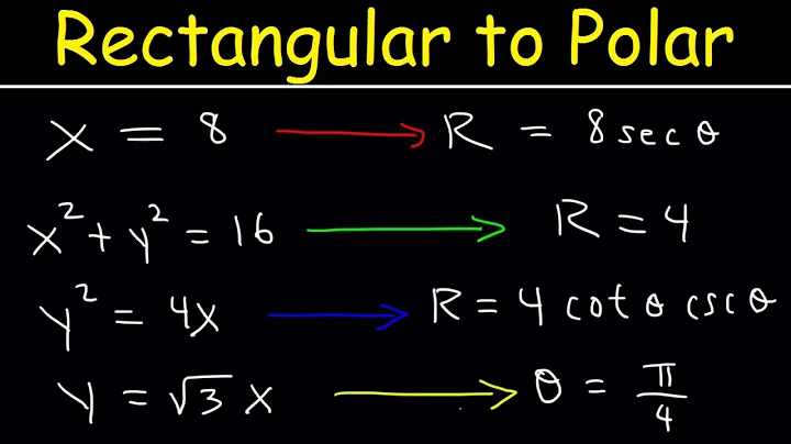 Rectangular Equation to Polar Equations, Precalculus, Examples and Practice Problems