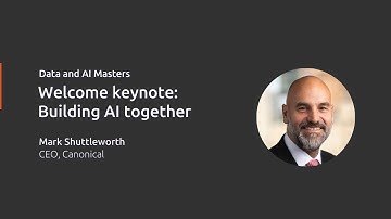 Building AI together | Data & AI Masters | Welcome keynote | Canonical