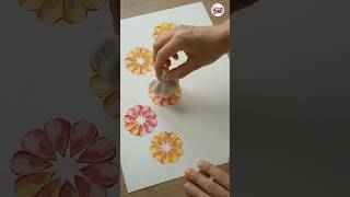 How to Paint Flowers Using Garlic | Creative DIY Art #shorts #diy #art #youtubeshorts