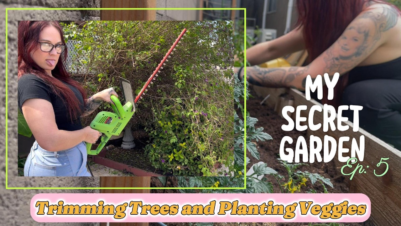 Trimming Trees & Planting Veggies: My Secret Garden Ep. 6! - YouTube