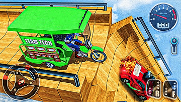 Tuk Tuk Auto Rickshaw Stunts - Vertical Mega Ramp Impossible 3D - Best Android GamePlay