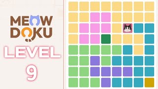 Meowdoku Brain Puzzle Level 9 Game Walkthrough