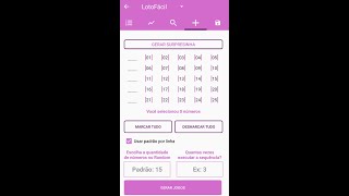 LOTOFÁCIL COM NOVA ATUALIZAÇÃO NO APP LOTÉRIAS RANDOM SORTE! screenshot 3