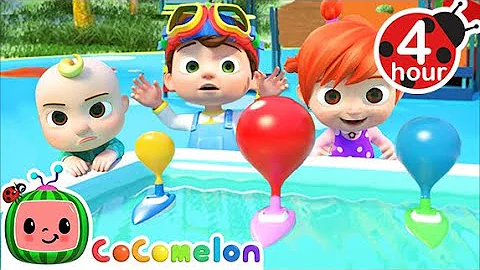 Balloon Boat Race! | 4 HOUR CoComelon Nursery Rhymes