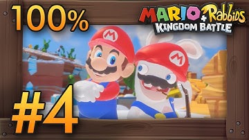 Mario + Rabbids Kingdom Battle - 100% Walkthrough Part 4 | World 2 Until Mid-Bosses
