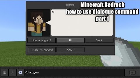 Minecraft Bedrock Command : how to /dialogue [part 1]