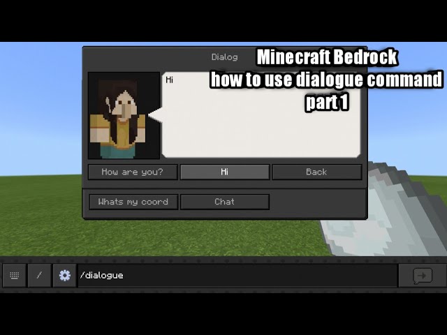 How to use dialogue command in Minecraft Bedrock Edition