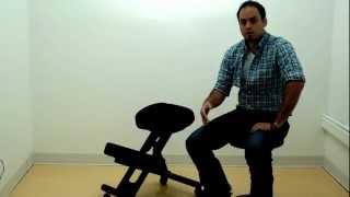 Office Star_Ergonomic Kneeling Chair with Wood Frame and Memory Foam