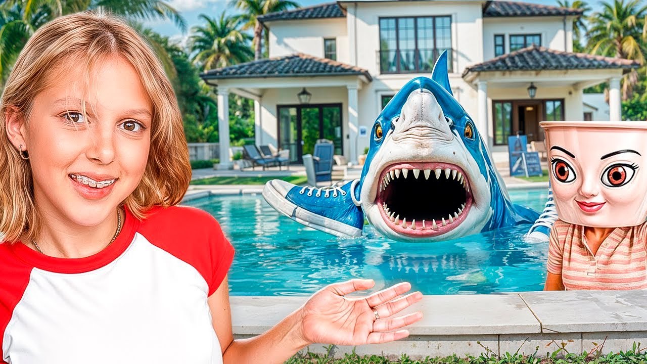 В нашия басейн живее TRALALERO TRALALA! 😱🇮🇹 Italian Memes в реалния живот | Amelka Karamelka BG