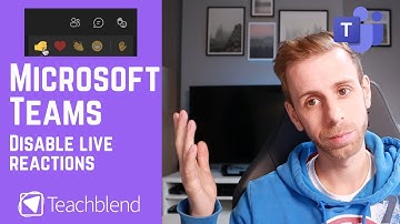 Microsoft Teams - Disable Live Reactions in Meetings