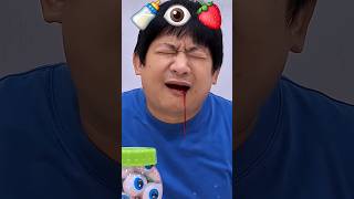 Real VS Jelly Big Bottle Candy🍒🍓🍉🍼👁️🍇🍑🍎#funny #comedy#ฮ่าๆตลกๆ#ตลก#shortsviral