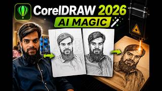 CorelDraw 2026 AI: Kisi bhi Photo ko Pencil Sketch mein Badlein (Sirf 1-Click!) 🎨 screenshot 4