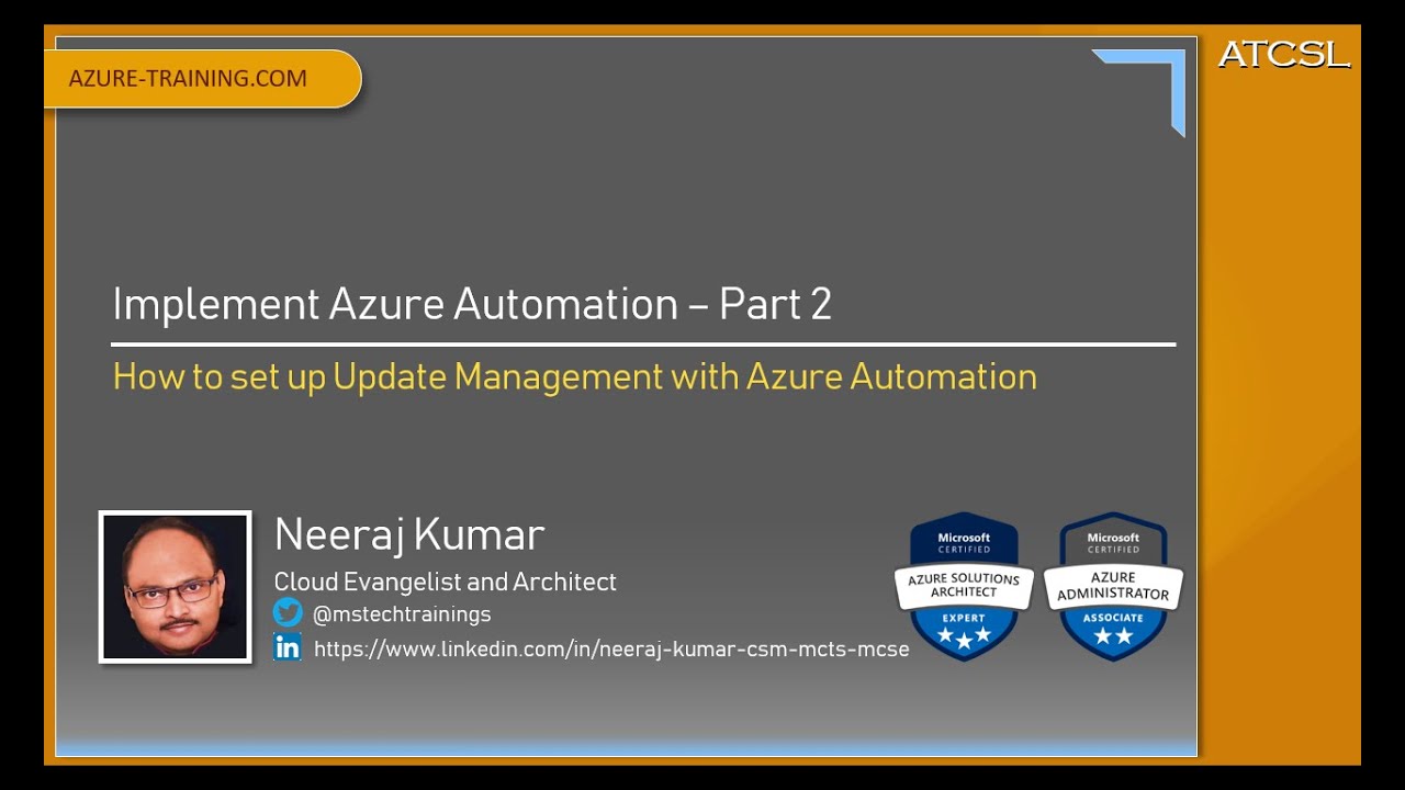 Azure Automation Part2 - How to set up Update Management with Azure ...