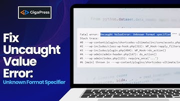 How To Fix the “Uncaught ValueError: Unknown format specifier” Error