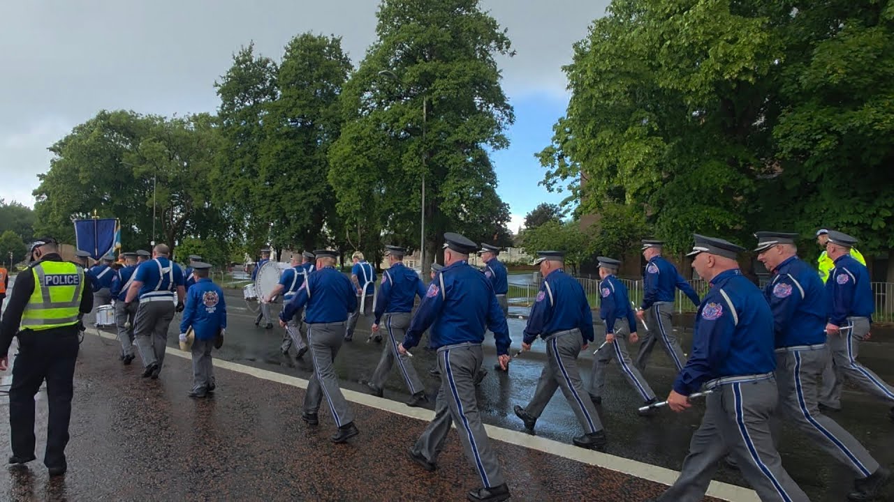Partick Protestant boys flute band - Whiteinch Orange & Purple District No 7