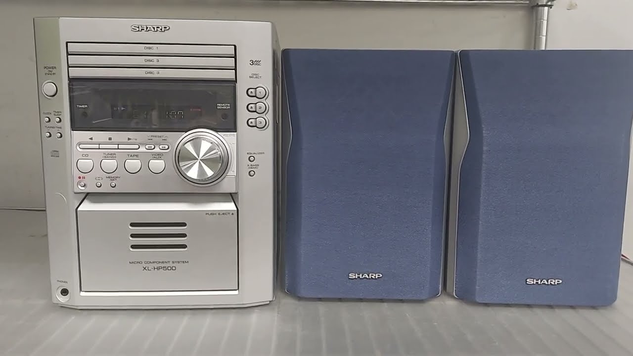 Sharp XL-HP500 3 CD AM/FM Cassette Stereo Mini Component System
