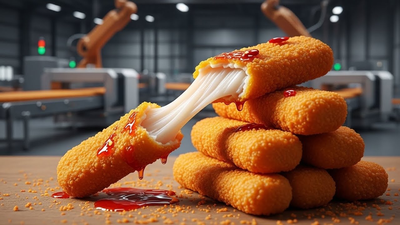 From Raw Fish to Crispy Fire 🔥 | Inside a High-Tech Spicy Fish Stick Factory