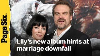 Lily Allens first album in seven years alludes to David Harbour marriage downfall
