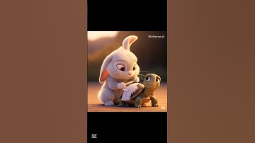 the rabbit🐇 saved the turtle🐢 #ai #aianimation #animals #cute #rabbit #turtle #saveanimals #shorts