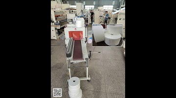 Automatic Maxi roll big toilet paper roll rewinding cutting packing production line