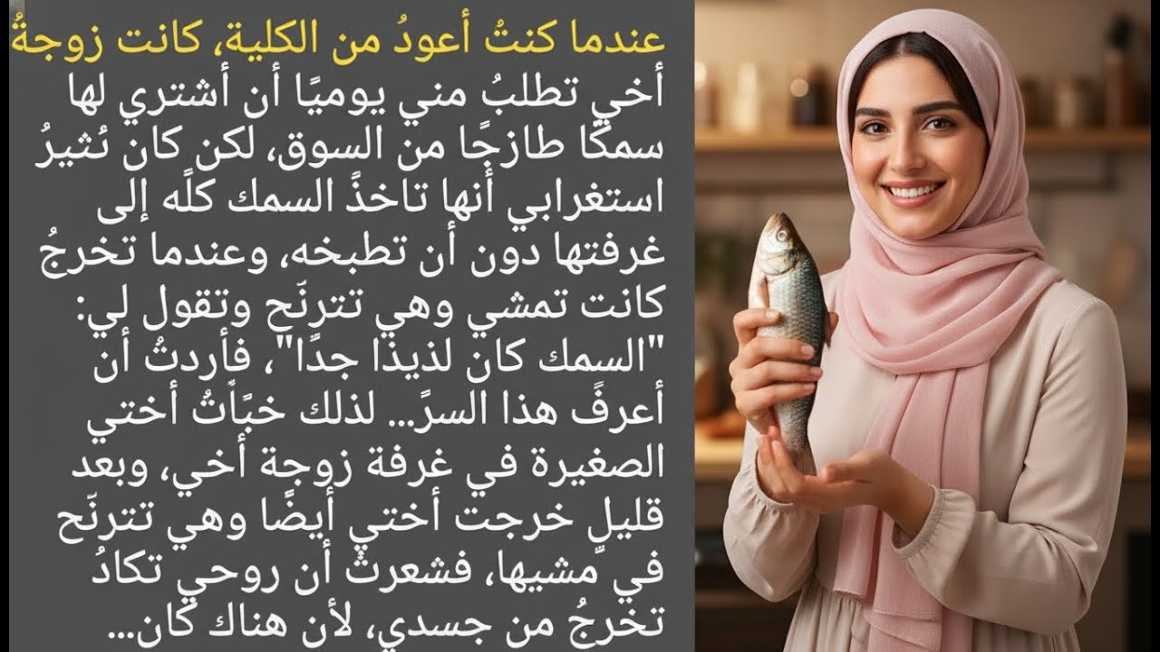 كانت زوجةُ أخي تطلبُ مني كلَّ يومٍ أن أشتريَ لها سمكًا طازجًا من السوق | قصص مؤثرة | وقائع حقيقية