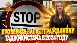 Проверить запрет на въезд в РФ гражданину Таджикистана в 2024 году. Какие способы?