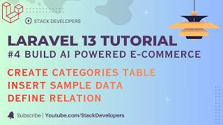Laravel 13 Tutorial #4 – Build AI Powered E-commerce | Create Categories Table | Define Relation