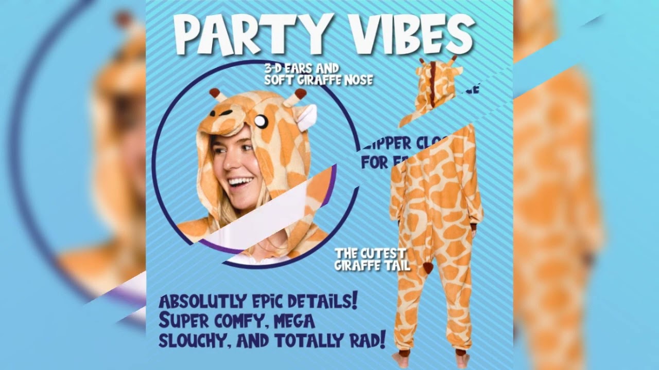 Funziez Animal Onesie – Cozy Halloween Costume for Adults