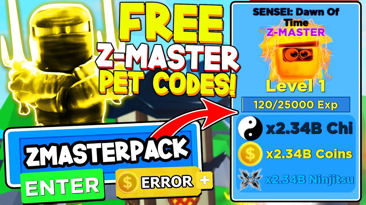 Secret Infinite Free Z Master Pet Codes Break Ninja Legends Roblox Infinite Money Youtube - free robux master for pc