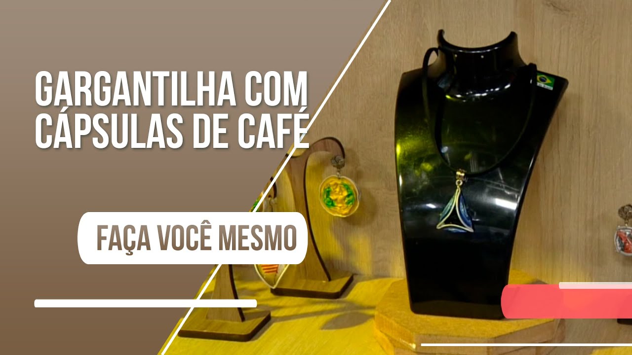 Faça uma gargantilha de Nossa Senhora Aparecida utilizando cápsulas de café