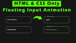 Modern Floating Input Form Design | HTML & CSS Only