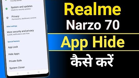Realme Narzo 70 Turbo Me App Hide Kaise Kare | how to hide app in realme narzo 70 turbo
