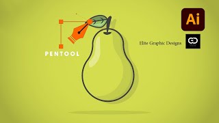 Adobe Illustrator CC tutorial - How to make a Pear Fruit Design  #3d_logo_design #illustrator