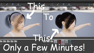Daz Genesis 3 hair fix for Unreal 4
