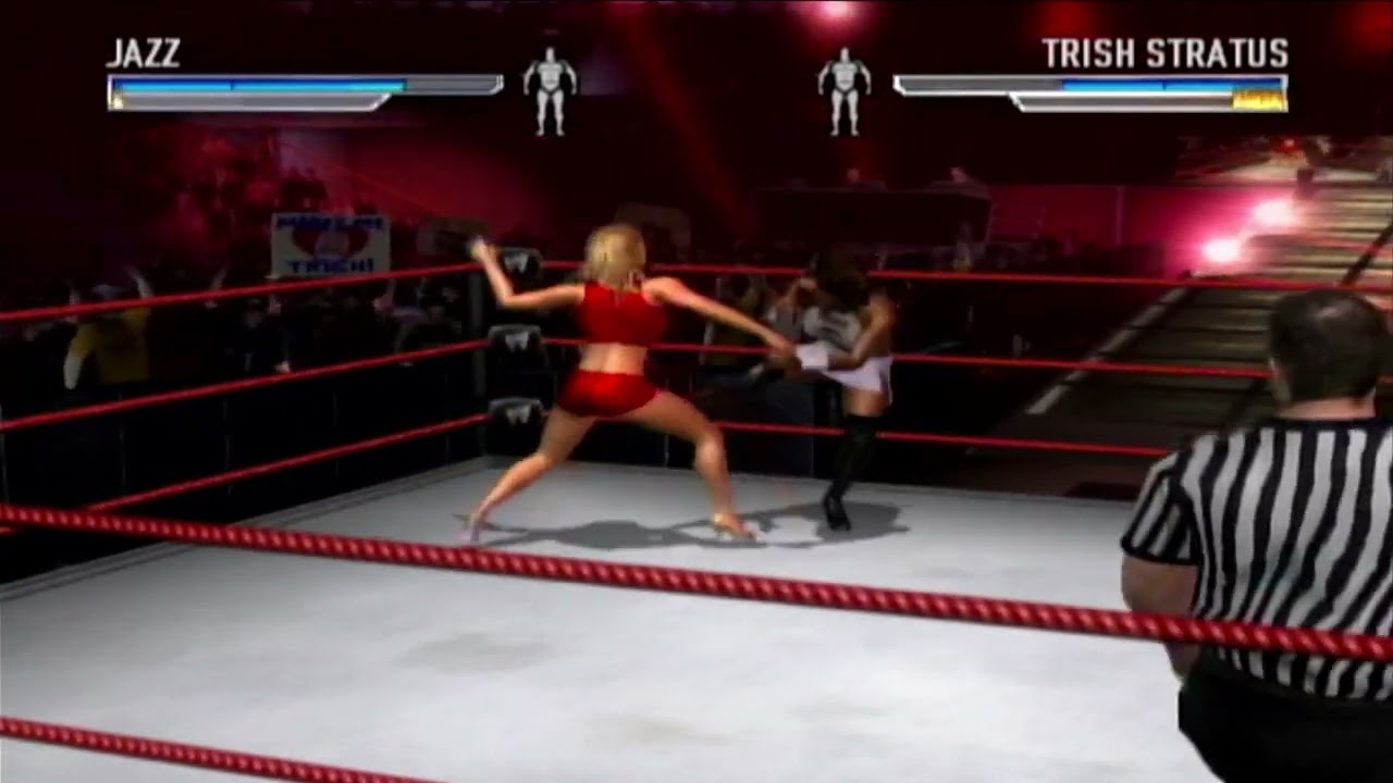 WWE Wrestlemania 21 - XBOX Gameplay - Jazz vs Trish Stratus