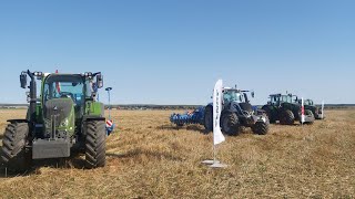 Новейшие трактора FENDT и  VALTRA с прицепными орудиями от AMAZONE и LEMKEN.