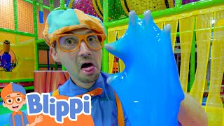 Blippi Plays With Slime  Blippi Learns The 5 Senses At A Play Place  Educational S For Kids