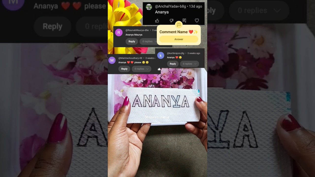 Viral Tissue Paper Craft 😍 Name Art 🌸 
