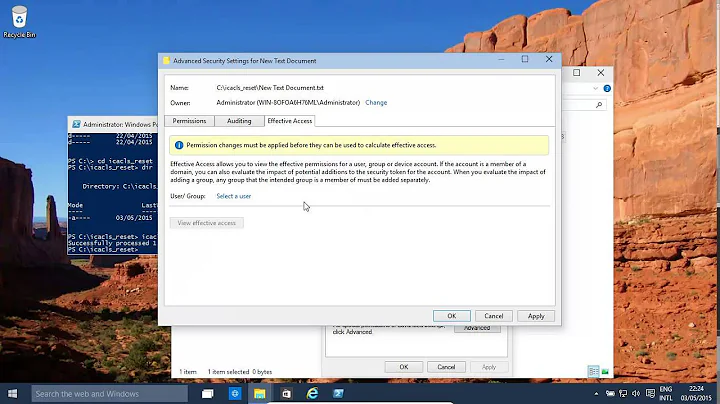 Windows 10 ICACLS Reset and TAKEOWN (Also Windows 8.1) - Reset permissions
