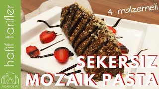 Şekersiz Mozaik Pasta | 4 Malzemeli Mozaik Pasta | Hafif Tarifler