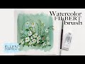 Watercolor Flowers using a Filbert brush