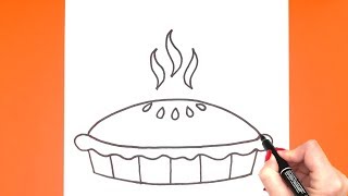 Pie Drawing: How to Draw A Pie 🥧|SIMPLE| Step by step drawing | Super Easy Drawing
