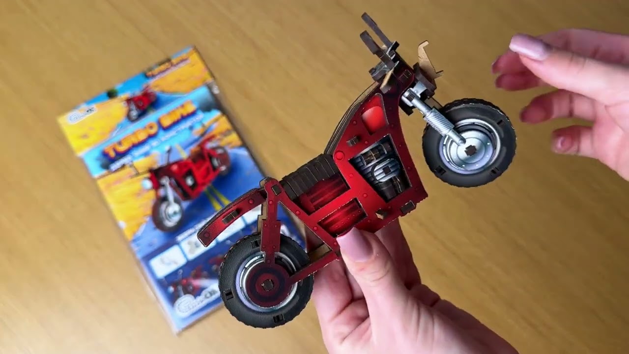 Дерев'яний 3D конструктор Turbo Bike купити в Україні • PuzzleOk