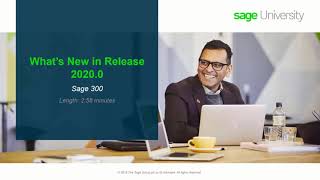 Sage 300 2020 | What's new Sage 300 2020 | What's new