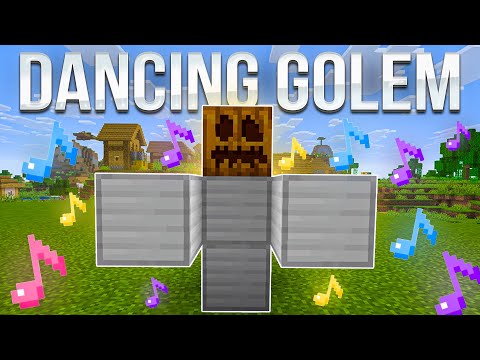 How To Make a DANCING GOLEM in Minecraft So Easy! Java/Bedrock