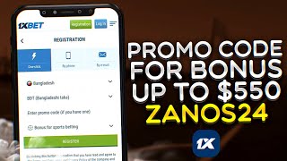 PROMO CODE 1XBET . WORKING PROMO CODE - ZANOS24 USE AT REGISTRATION. BONUS UP TO 550$ . PROMO 1XBET screenshot 5